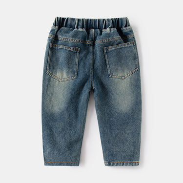 Ripped Denim Pants Streetwear Long Pants for Kids
