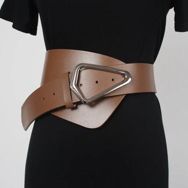 Irregular Spring Suit Shirt Women Waist Belt Real Leather Cinch Strap Cowhide Cowskin Waistband  Belt
