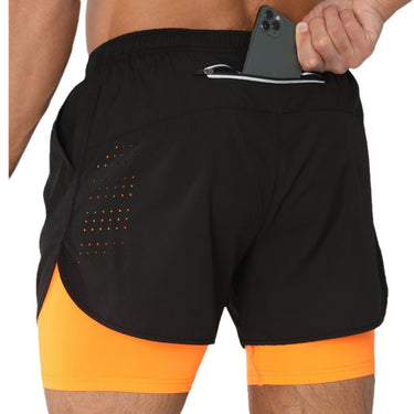 Sport Shorts for Men Running 2-in-1 Quick-Dry Inner Lining, Anti-See-Through, Double-Layer Fitness Shorts