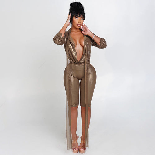 Autumn Fashion Trendy Tied Top with Five-Quarter Pants and Skinny Pants Two-Piece Set