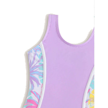 Printed Sleeveless One-Piece Swimsuit for Kids Girls