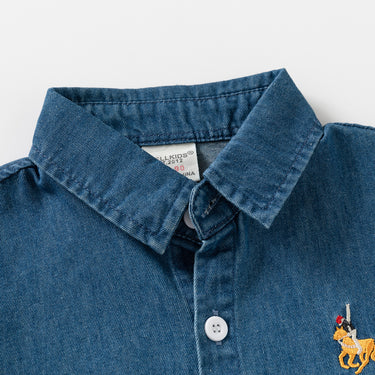 Boy's Denim Shirt  Long Sleeve Shirt Kids Top