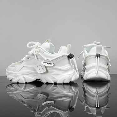 New Fashion Men White Sneakers Sport Casual Lace-up Man Shoes Lightweight Vulcanize Shoes Walking Zapatillas Hombre Male