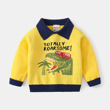 Cartoon Boys' Knit Sweater  Sweater, Spring Children's Pullover Sweater, Kids Clothing Wholesale