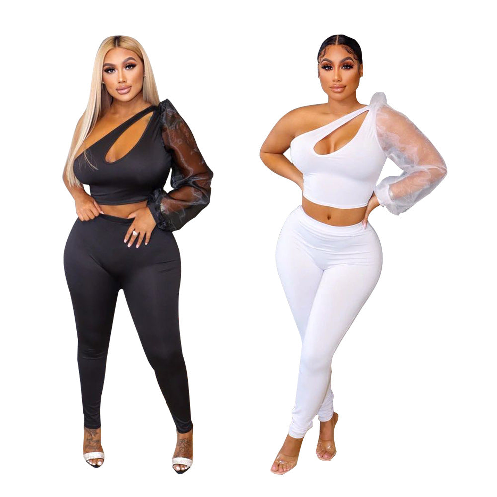 Women's hollowed out pants set