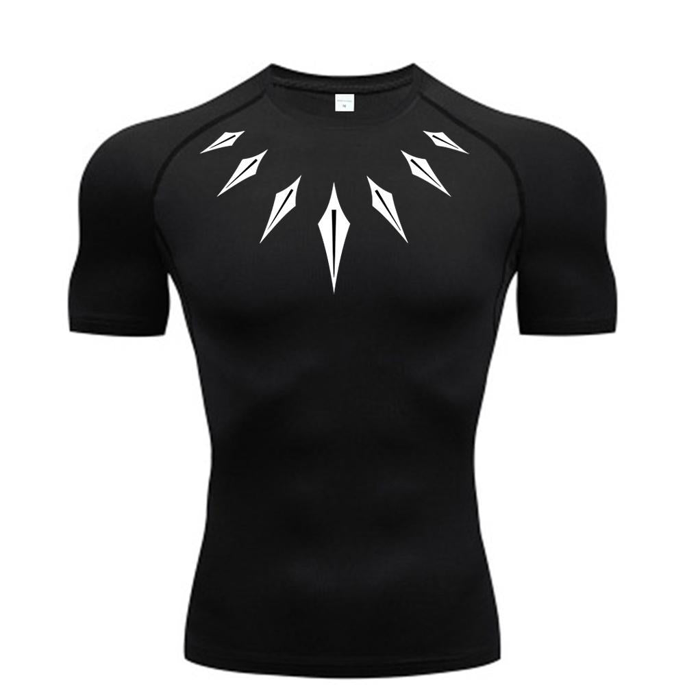 Printed Long Sleeve T-Shirt for Men, Quick-Dry Breathable Workout Running Top