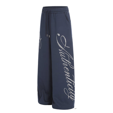 Letter hot stamping wide leg pants for girls