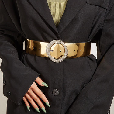 High Quality Ladies Fashion Gold Belt Dress Shirt Suit Decorative Pin Buckle Belts for Women Luxury Designer Waist Belt