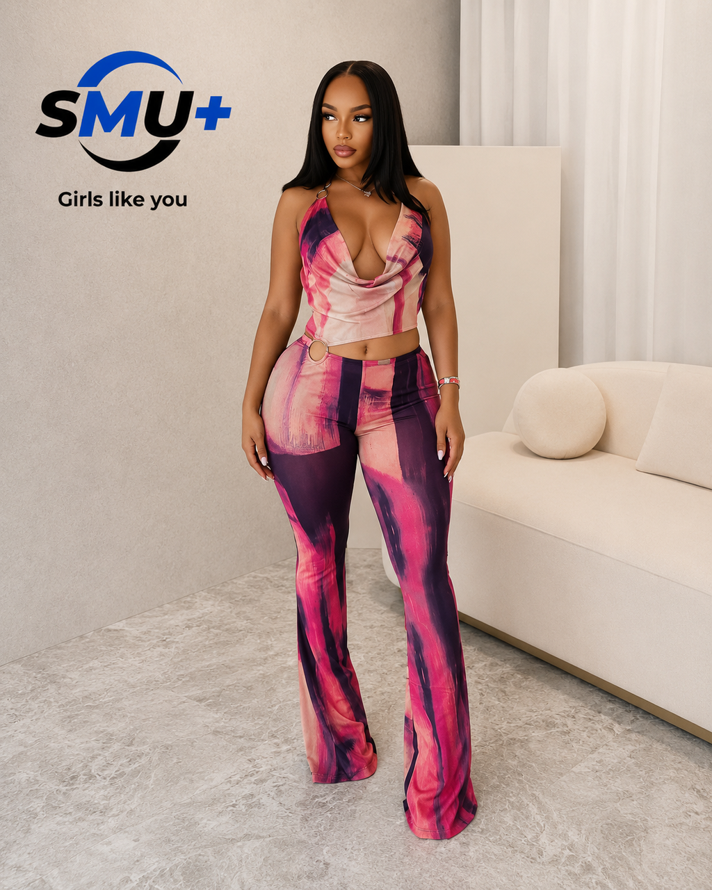 Sexy mesh printed jumpsuit jumpsuit