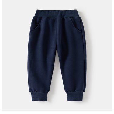 Color-blocked Fleece 2-Piece Set Kids Hoodie and Sweatpants One-piece Fleece Children's Clothing