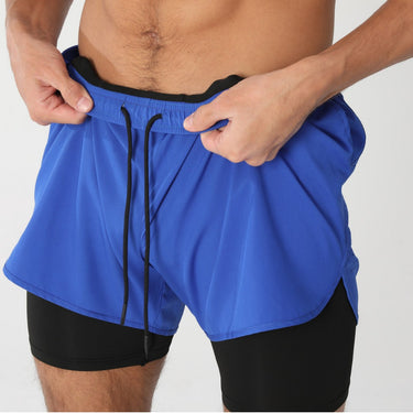 Sport Shorts for Men Running 2-in-1 Quick-Dry Inner Lining, Anti-See-Through, Double-Layer Fitness Shorts