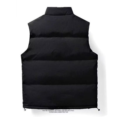 Vest for Men and Women, Cotton Coat, Couple's Sleeveless Jacket, Stand Collar