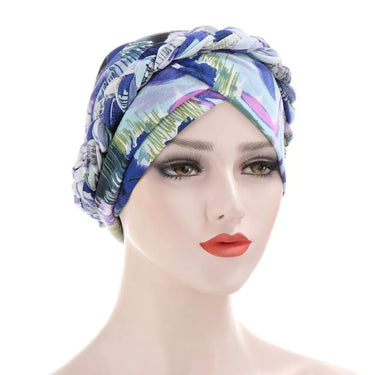 Muslim Women Silk Braid Pre tied Turban Hat Headscarf Cancer Chemo Beanie Cap Headwear Head Wrap Hair Accessories