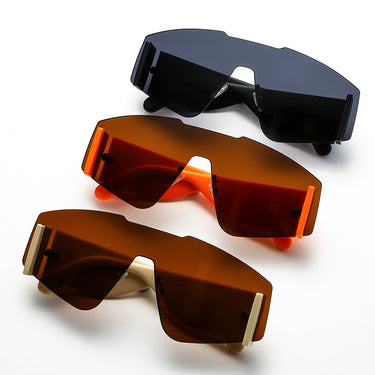 New Fashion One Piece Large Frame Sunglasses Men And Women Wide Frame Sunglasses