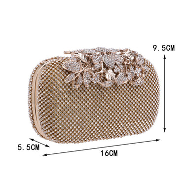 Evening Bag Women's European And American Luxury Diamond Banquet Bag Dress Portable Evening Bag