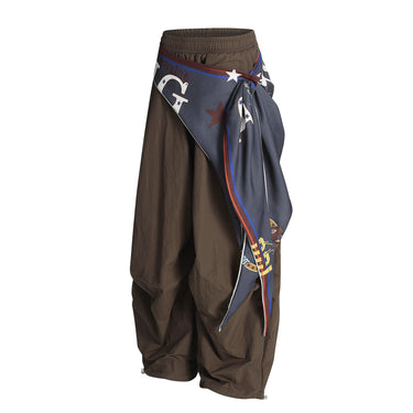 Belt decoration casual pants