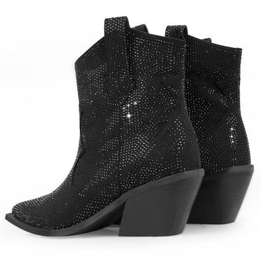 Processing time:7-15days after placing orders  GCYFWJ Fashion Rhinestone Women Ankle Boots For Woman Pointed Toe Western Cowboy Botas De Mujer Square Heel Party Shoes Botines