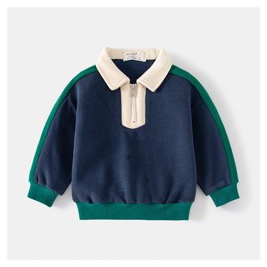 Children's Clothing, Kids Boy's Collar Patchwork Two-Piece Set