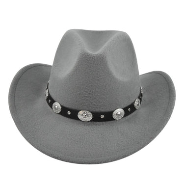 Classic Cowboy Hat Vintage Jazz Hat National Style Fur Top Hat Felt Hat Vintage Imitation Sheep Hat Cowboy Hat
