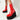 Gothic Style Red Black Platform Wedges Women Motorcycle Boots  Winter Cool Street Women Shoes Ankle Boots Big Size 43