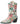 New Arrival Ethnographic Style Women Cow Leather Mid Calf Boots Pointed Toe Thick Heels Crystal