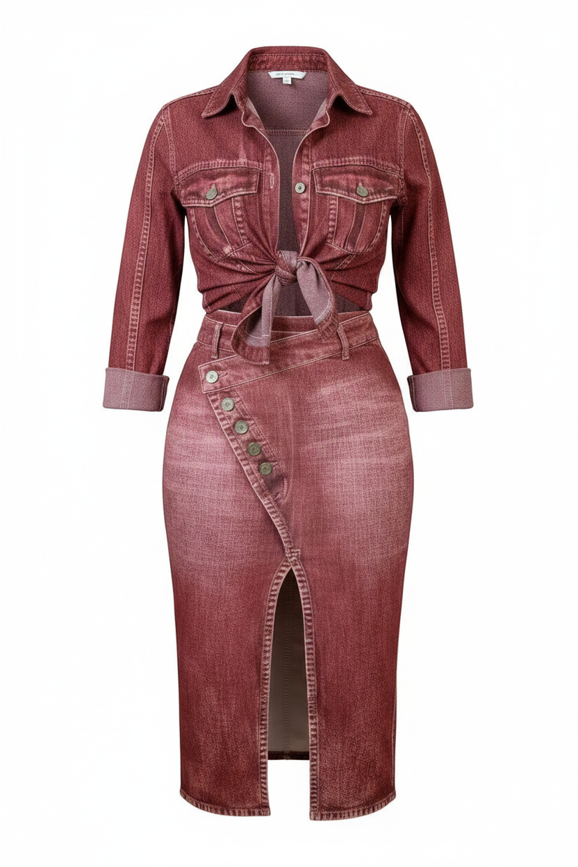 Long sleeved skirt set