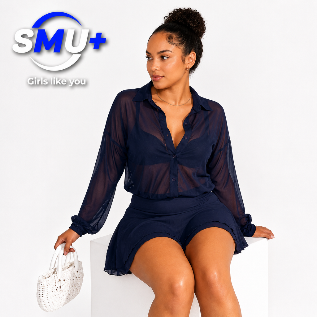 Women's Autumn New Solid Color Casual Shirt Collar Ruffle Long Sleeve Mini Dress